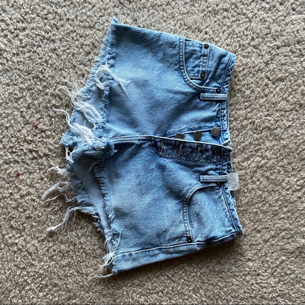 Paris blues vintage high waisted shorts - Picture 2 of 3